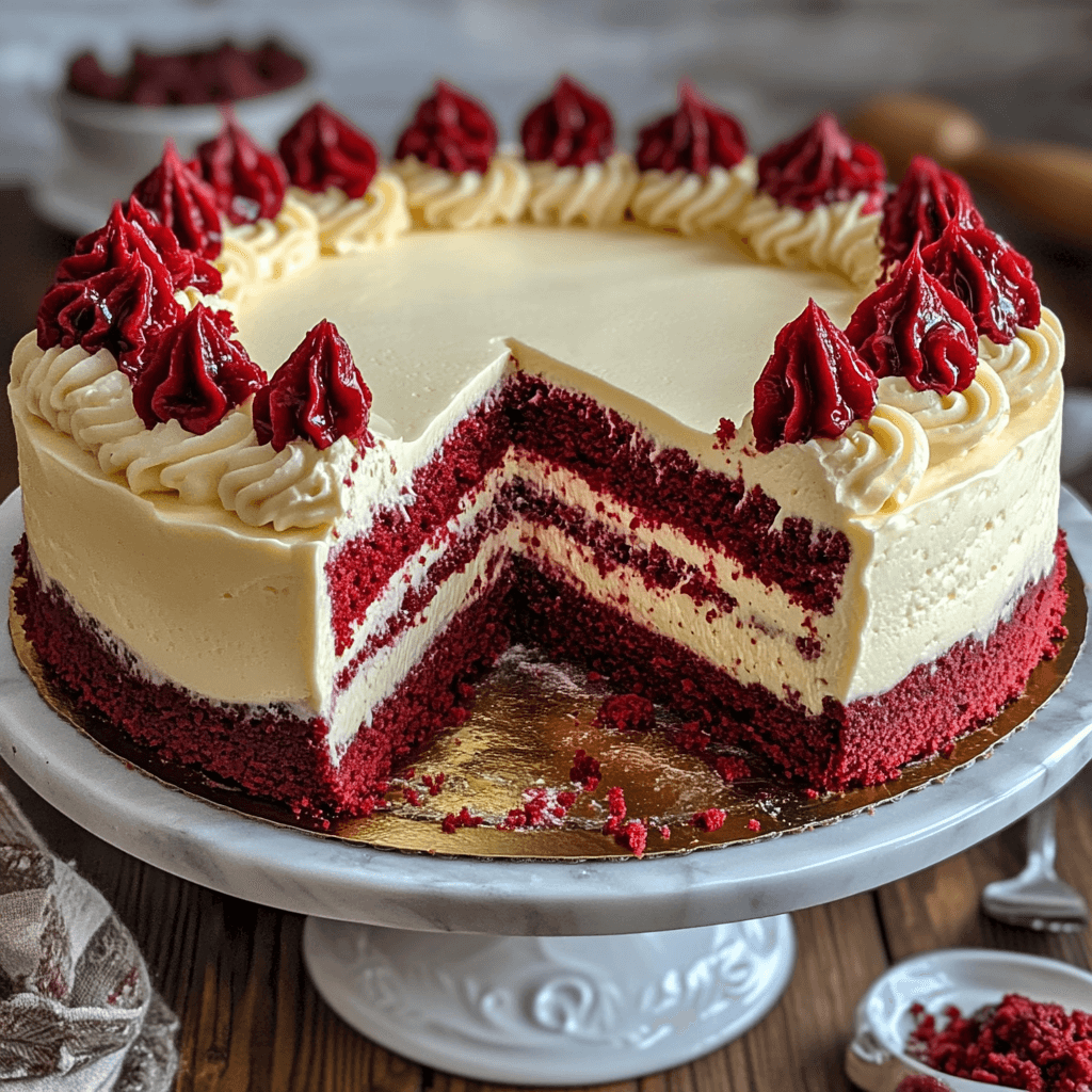 Decadent Red Velvet Cheesecake Recipe – A Rich and Creamy Dessert Delight