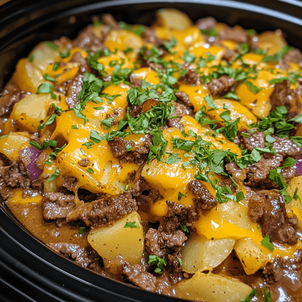 Crockpot Cheesesteak Potato Casserole Recipe – Easy, Hearty Comfort Food