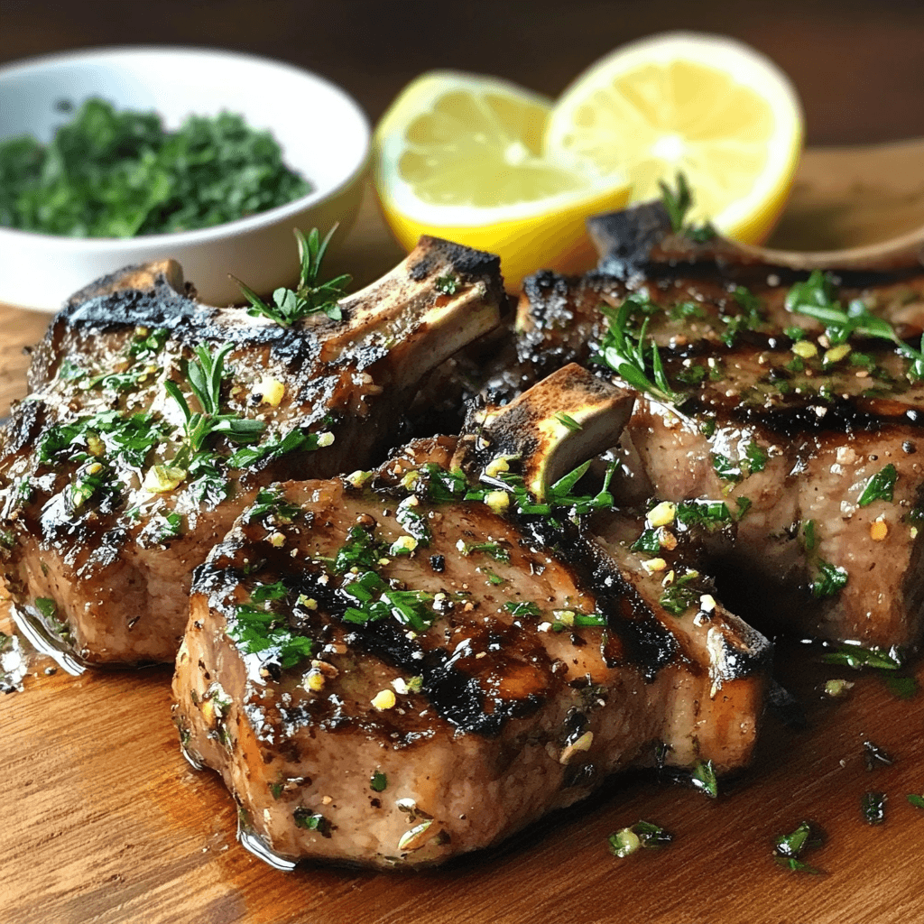 Garlic-Herb Marinated Grilled Lamb Chops – A Flavorful and Easy Recipe