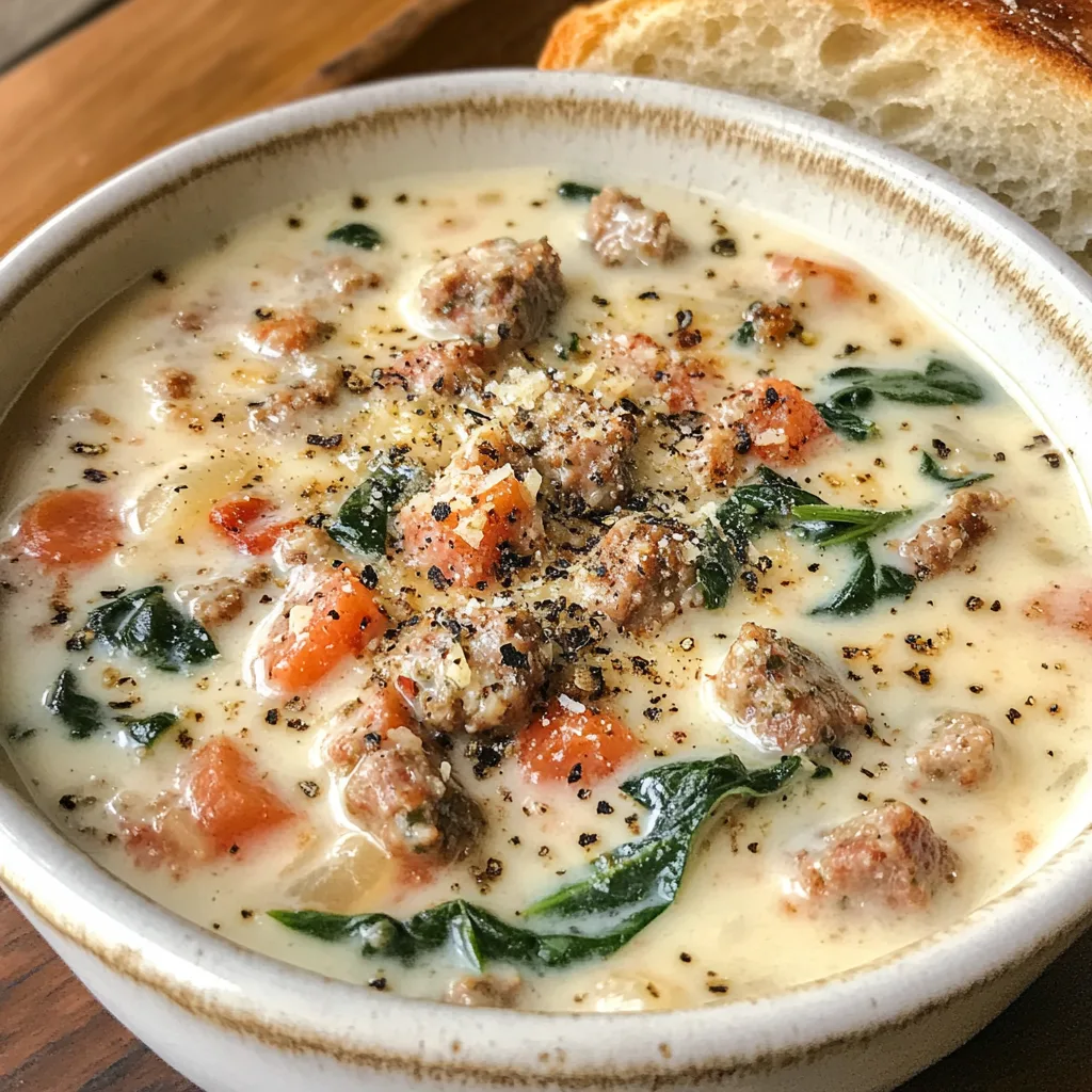 Creamy Parmesan Italian Sausage Soup Recipe: Comforting & Easy to Make