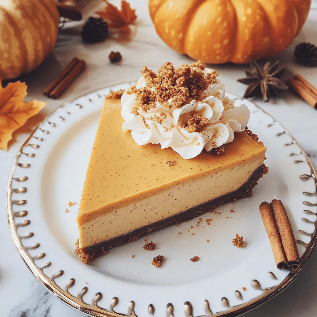 Creamy No-Bake Pumpkin Cheesecake