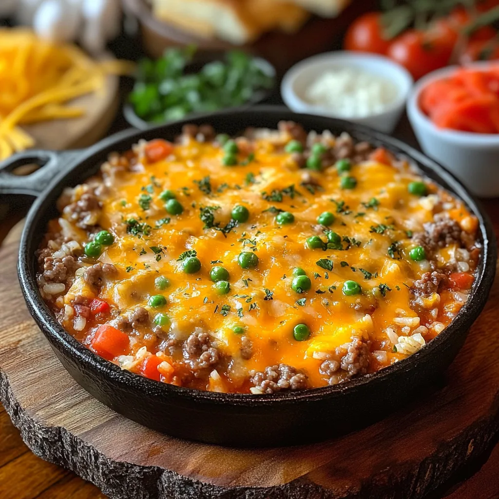 Ground beef and rice casserole