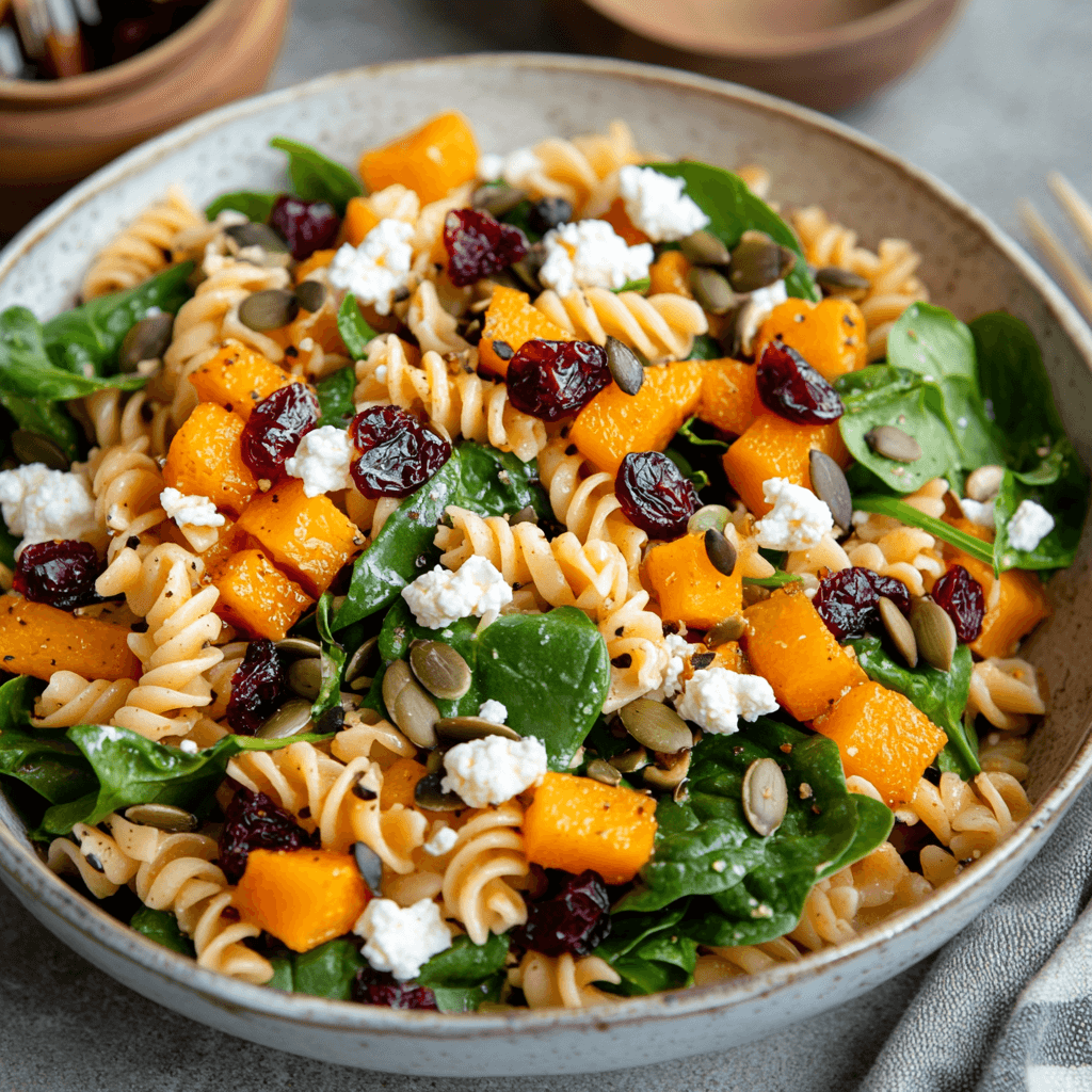 Fall Pasta Salad with Roasted Butternut Squash