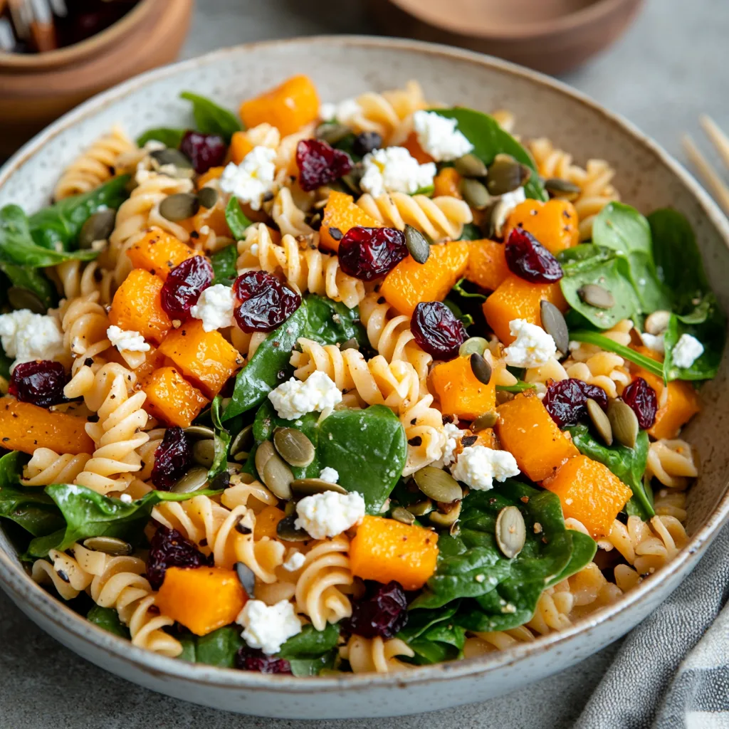 Fall Pasta Salad with Roasted Butternut Squash