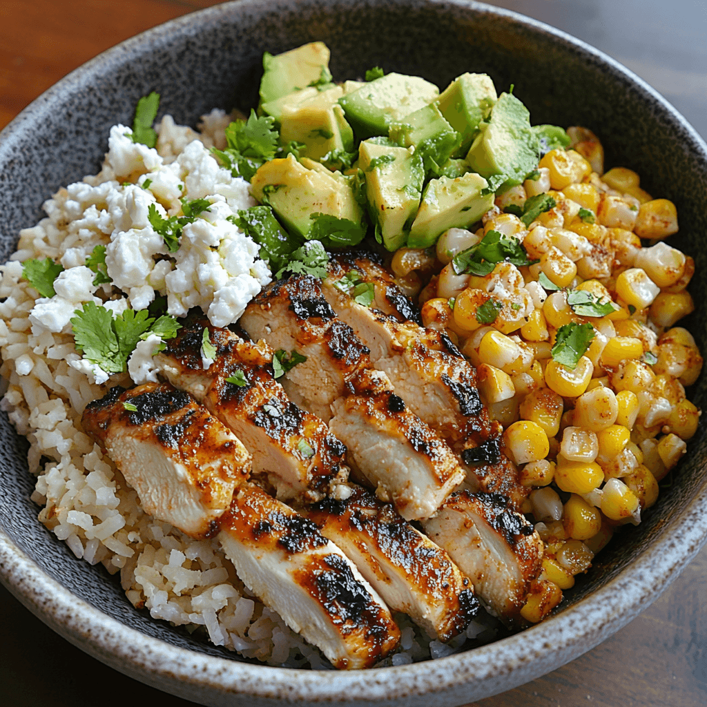 Savory Street Corn Chicken Rice Bowl Recipe: Bold Flavors & Easy Meal Prep