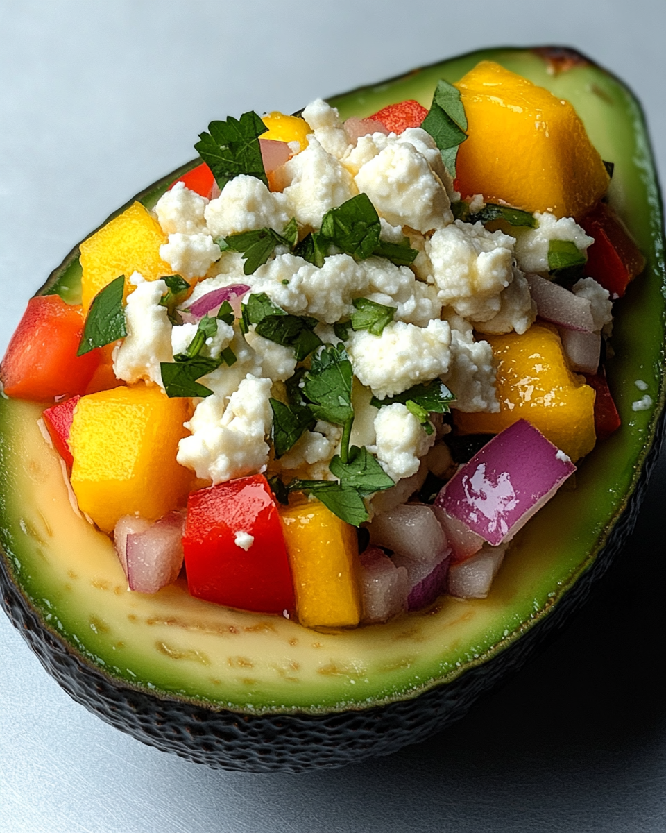 Crab Stuffed California Avocados with Mango Salsa